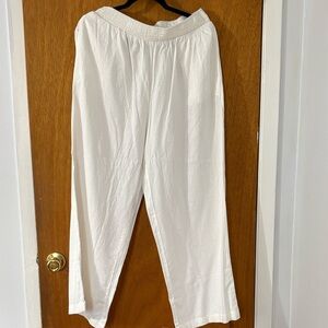 Aerie White Wide-Leg Pants